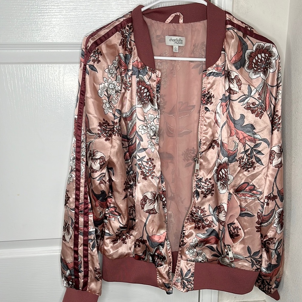 Charlotte Russe floral print jacket size L